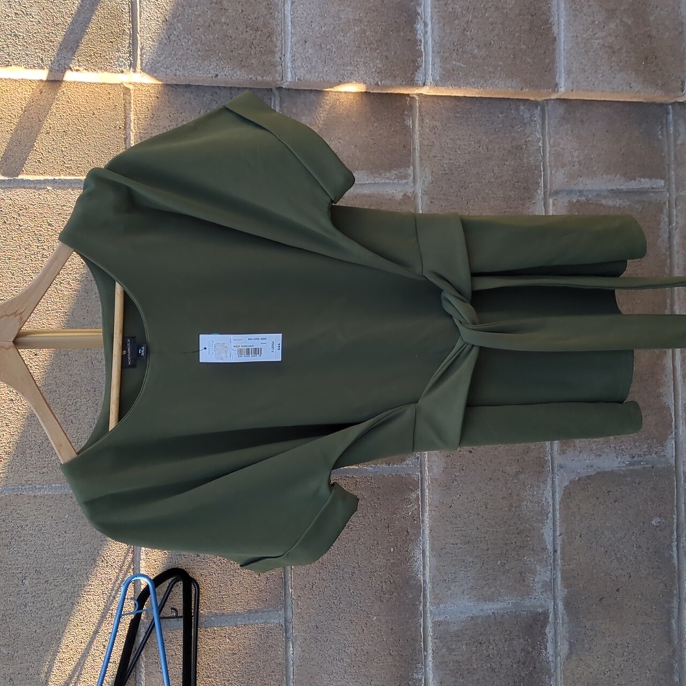 Worthington Green Blouse Large - Picture 2 of 8